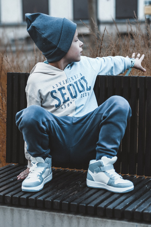 Дитяче спортивне взуття Джинси біло-блакитні Milara