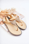 Жіночі босоніжки шльопанці з орнаментом Gold Atlanta