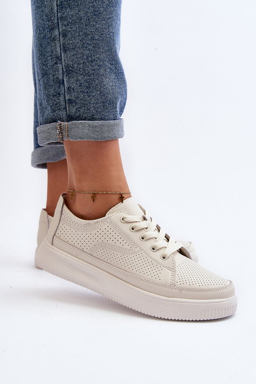 Жіноче шкіряне спортивне взуття Кросівки білі Failla