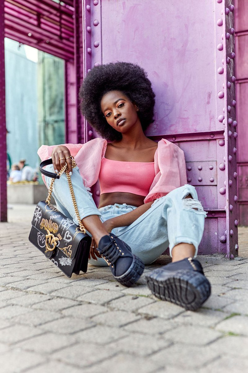 Жіночі кросівки на платформі Чорні Big City Life