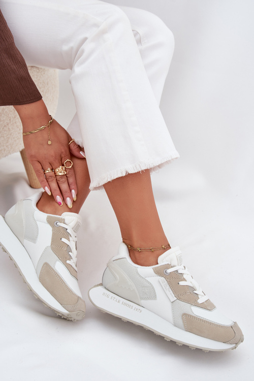 Жіночі Шкіряні Кросівки Big Star OO274563 Hi-Poly System Білі