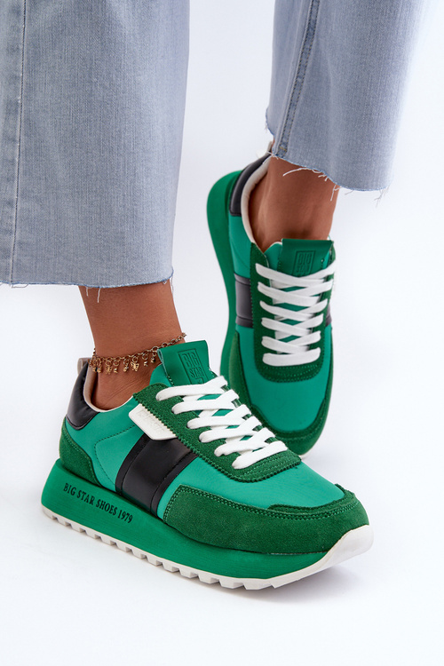 Жіночі кросівки на платформі Big Star NN274501 Memory Foam System Green