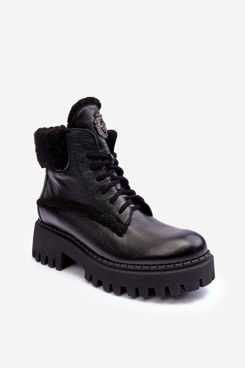 Жіночі шкіряні черевики Trapper Black Vergo