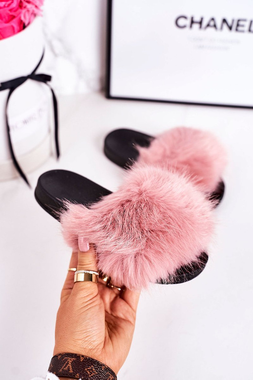 Дитячі Тапочки з Хутром Рожеві Fashionista