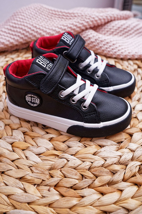 Дитячі високі тенісні туфлі Big Star EE374001 Чорні
