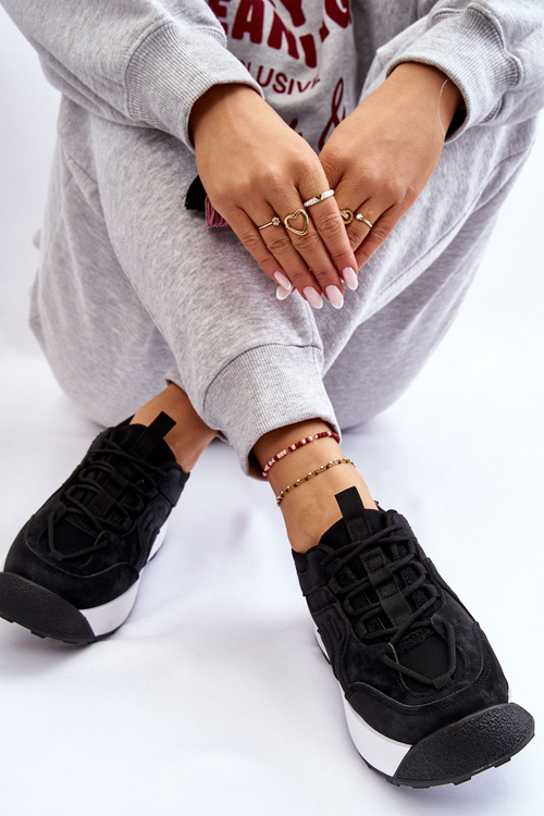 Жіноче спортивне взуття на платформі чорні Dakari