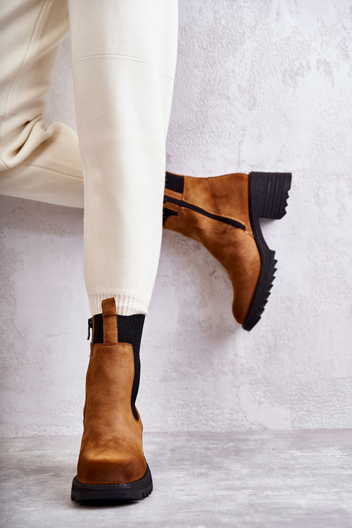 Жіночі теплі чоботи на підборах Camel Abella