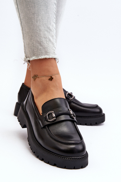 Жіночі чорні мокасини Ledda з екошкіри