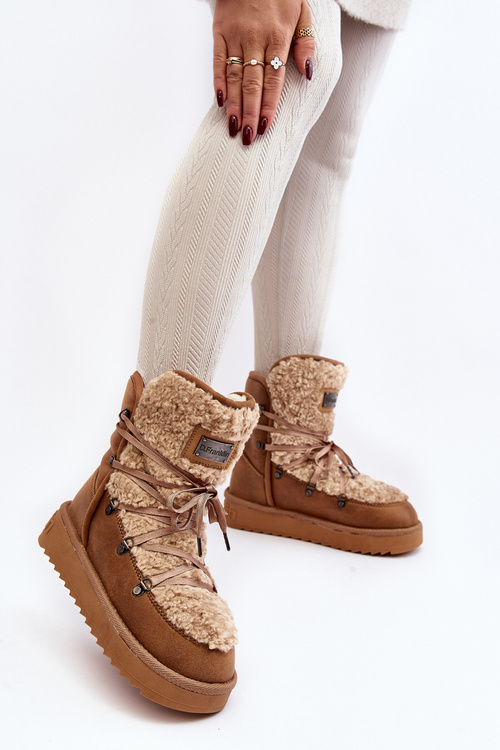 Водонепроникні веганські зимові черевики на платформі D.Franklin DFSH370004 Коричневий