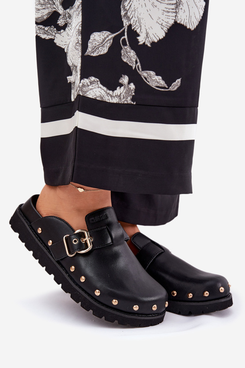 Шкіряні Клапці Жіночі На Платформі Big Star RR274A378 Чорні