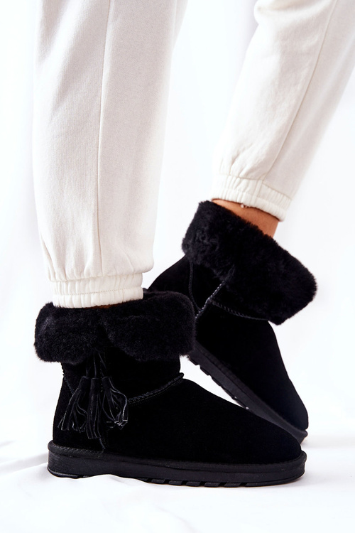 Снігові чоботи Fringed Black Sorella