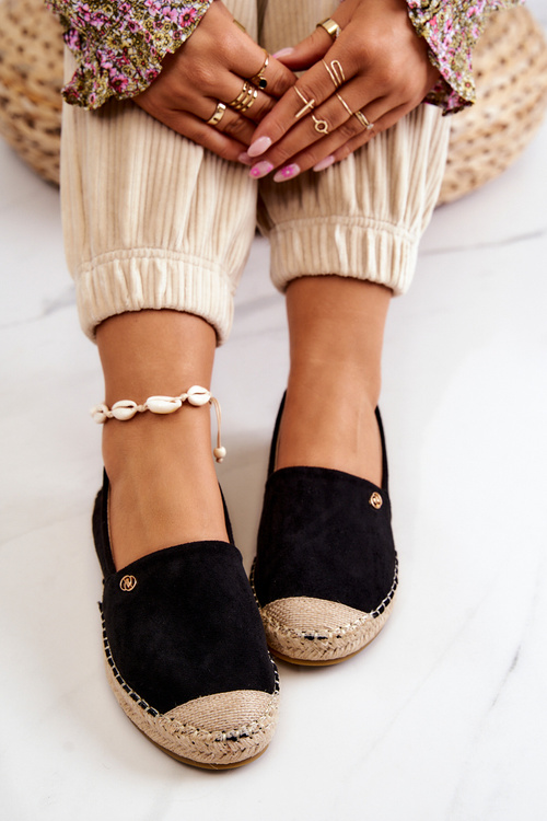 Жіночі замшеві еспадрільї чорні Joaquin