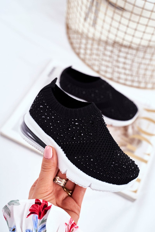 Взуття дитяче з цирконами Чорна Linda