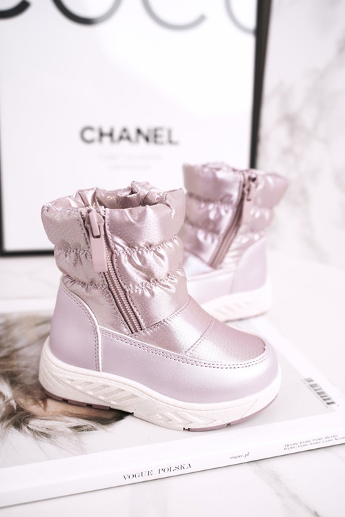 Жіночі зимові черевики теплі з натуральної вовни рожеві Cruella