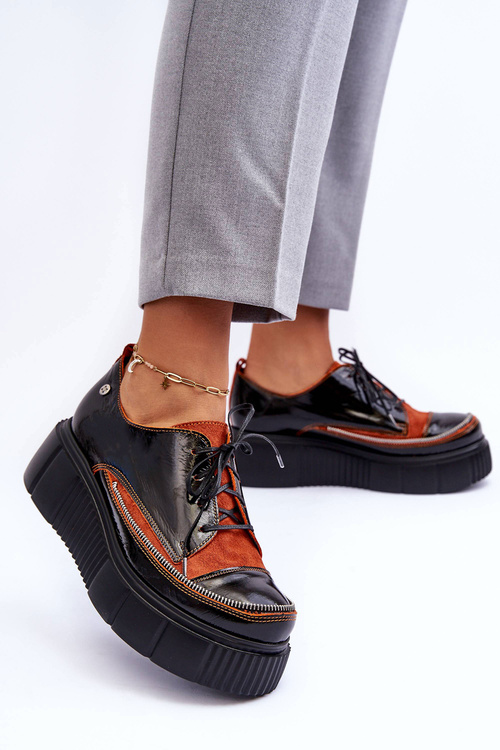 Жіночі шкіряні броги Maciejka 5074A-01 Чорні