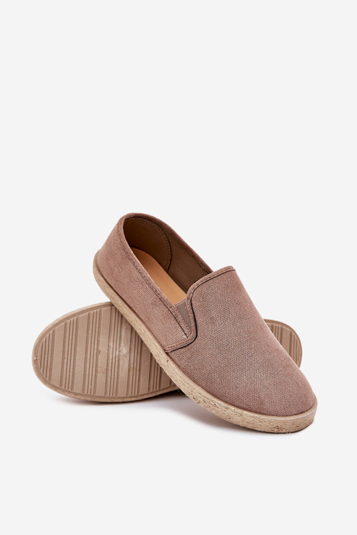 Чоловічі еспадрильї кросівки з екошкіри темно-бежеві Lunaria