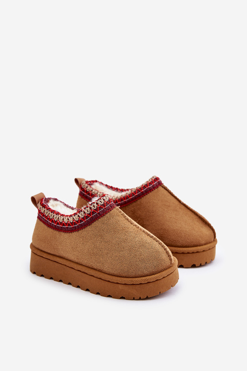 Снігові черевики дитячі на платформі з утепленим хутром Верблюжа Вілабрія