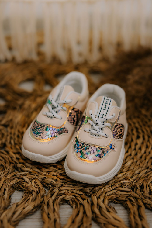 Шкіряне спортивне взуття Snakeskin Pink Gabbie