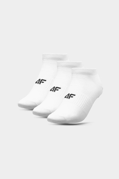 Чоловічі повсякденні шкарпетки 4F 3-PACK 4FAW23USOCM203-10S білі