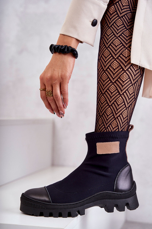 Жіночі тканинні чоботи Nicole 2703 Black