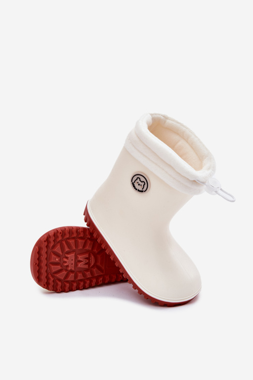 Дитячі Резинові Чоботи З Утеплювачем Світло-Бежеві Одиріс