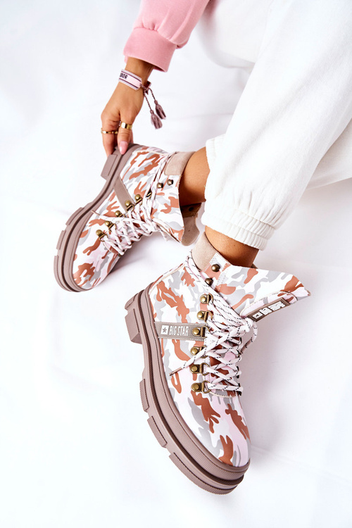 Шкіряні туристичні черевики Big Star II274369 Moro Grey