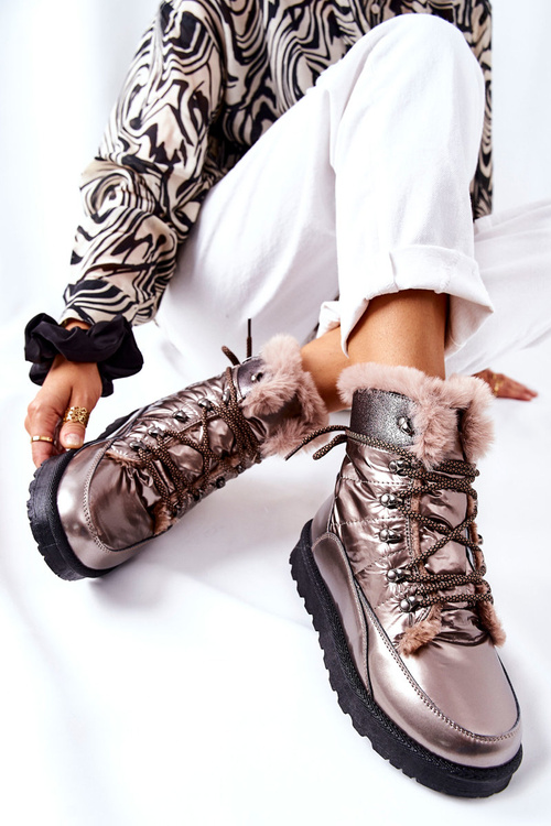 Високі снігові черевики на флісовій підкладці Gold Sneezy