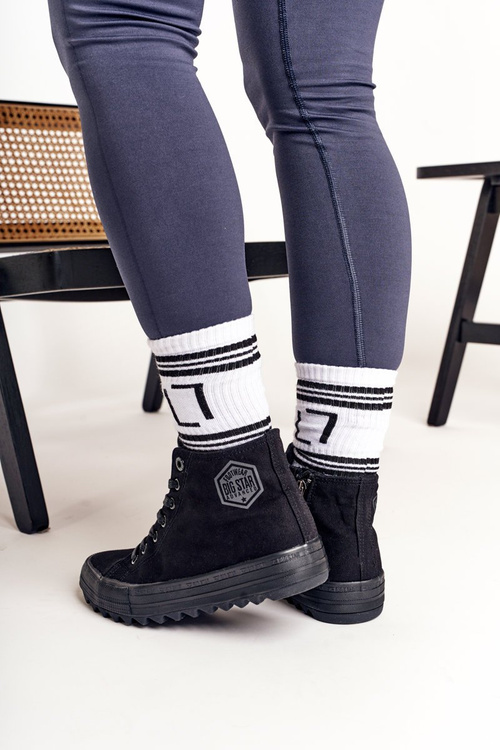 Жіночі високі кросівки на масивній підошві BIG STAR FF274244 Чорні