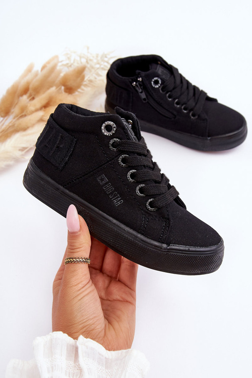 Дитячі класичні високі кросівки Big Star LL374001 Чорні