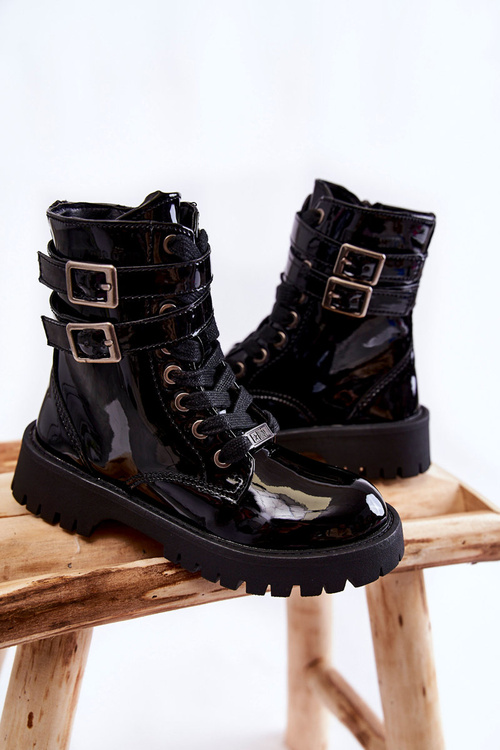 Чоботи дитячі лаковані Big Star KK374131 Чорні