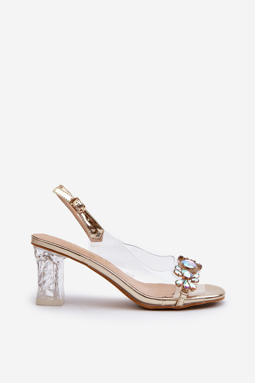 Елегантні босоніжки з прикрасами рожеве золото D&A MR38-444