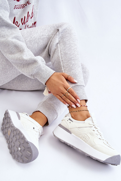 Жіноче спортивне взуття на платформі білі Dakari