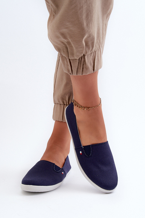 Жіночі темно-сині парусинові кросівки Adrancia