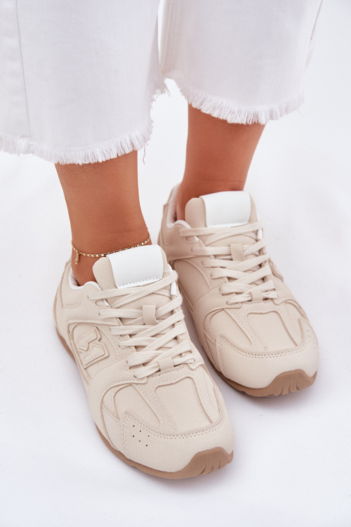 Жіноче Спортивне Взуття З Еко Замші Бежеве Дорелла