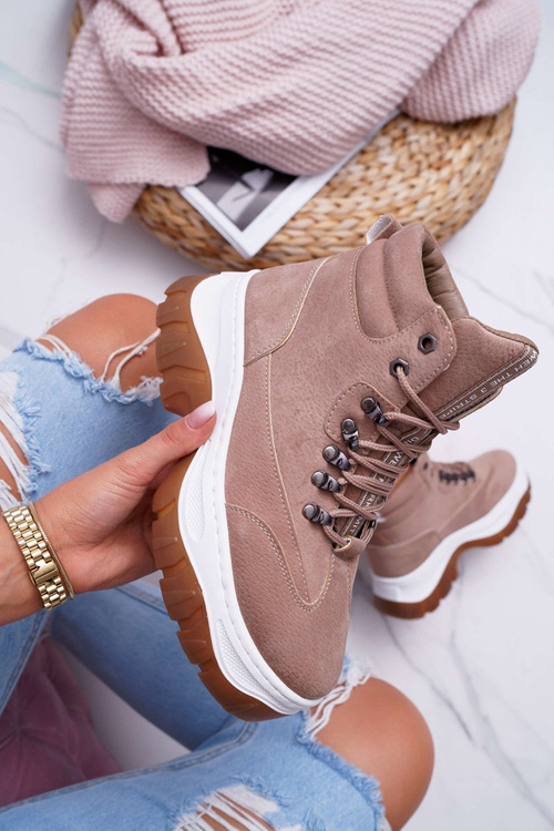 Жіноче трекінгове взуття Trappers Beige Greem