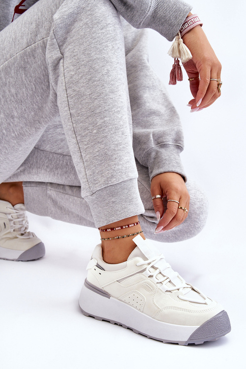 Жіноче спортивне взуття на платформі білі Dakari