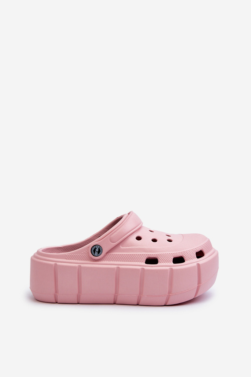 Рожеві жіночі поролонові шльопанці на платформі Itubia