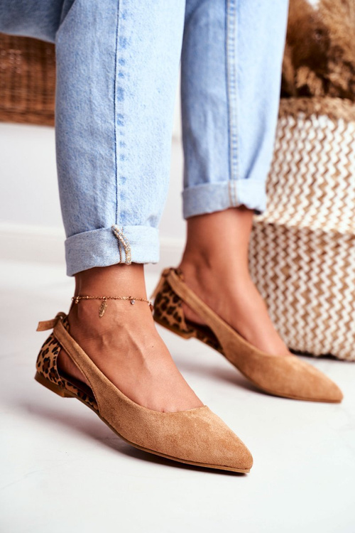 Lu Boo Ballerinas Suede Camel Better
