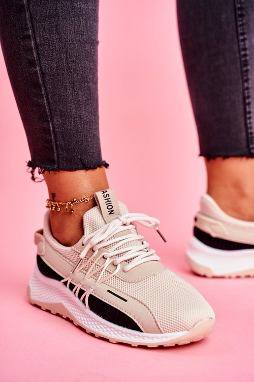 Жіноче спортивне взуття Бежеві кросівки Pamela