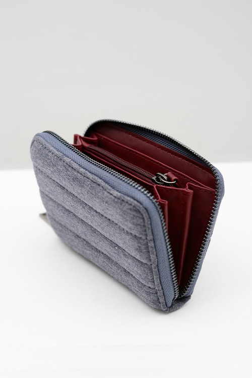 Маленький сірий жіночий джинсовий гаманець DIANA&CO