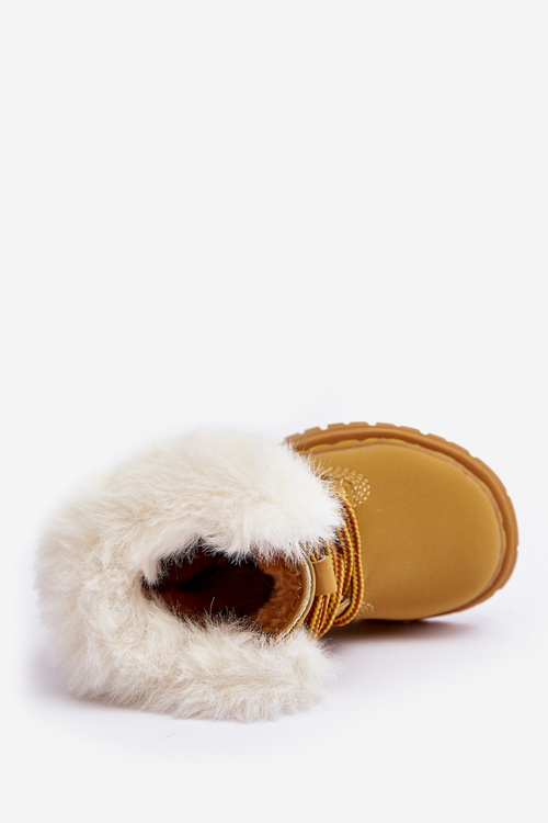 Дитячі черевики Trapper на блискавці та штучному хутрі Camel Gerande