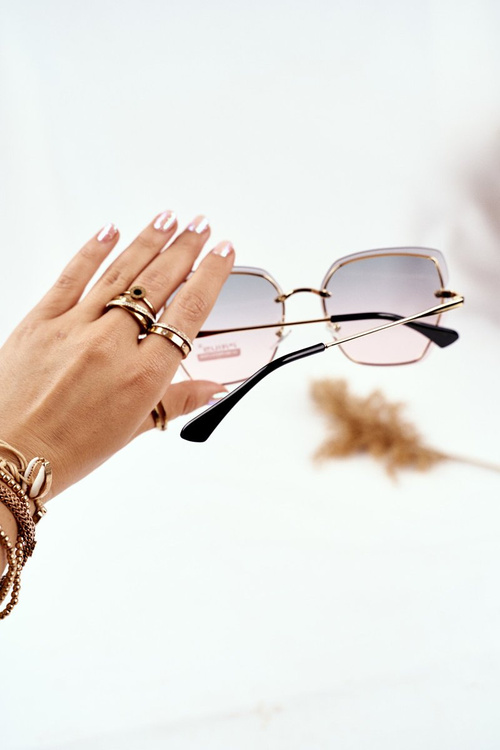 Жіночі сонцезахисні окуляри Prius PRE-34 Gold Pink Green Gradient