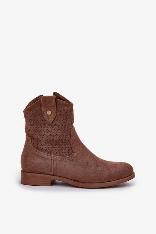 Черевики З Делікатним Перфораційним Візерунком Коричневі S.Barski HY51-063