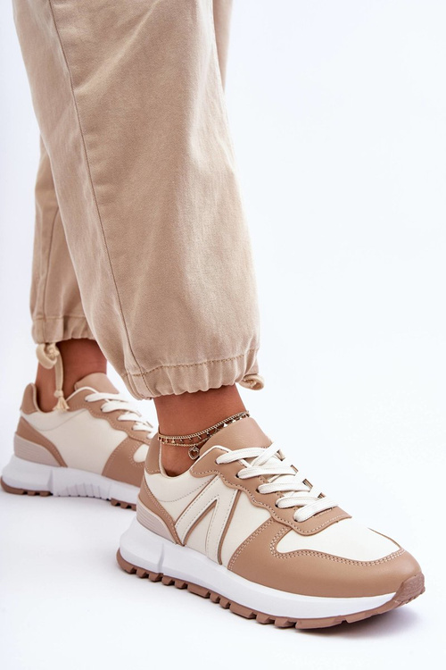 Жіноче шкіряне спортивне взуття бежеві Kabama