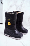 Дитячі снігові черевики утеплені хутром Black Rubbi