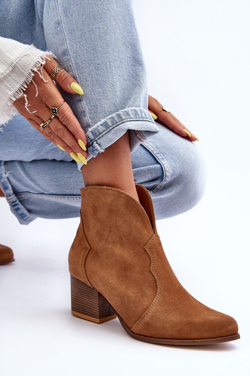 Замшеві ковбойські черевики Lewski EV28 коричневого кольору