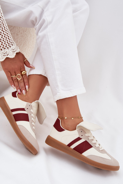 Низькі Жіночі Кросівки З Загнутим Язичком Бордові Ardira