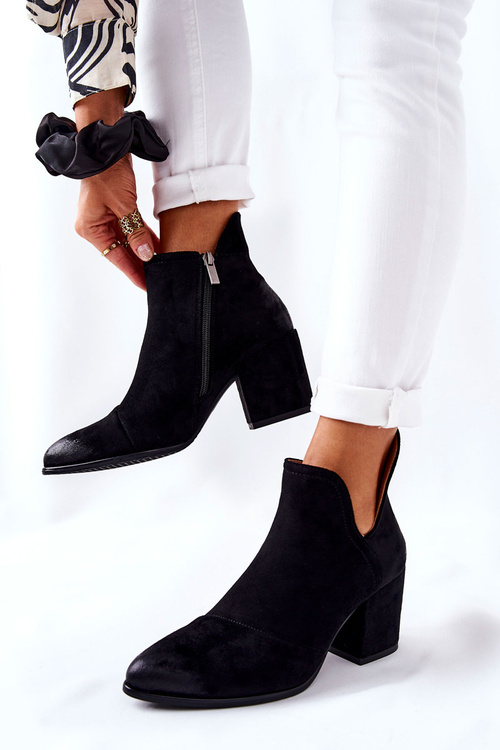 Класичні чоботи на підборах, чорні Verian