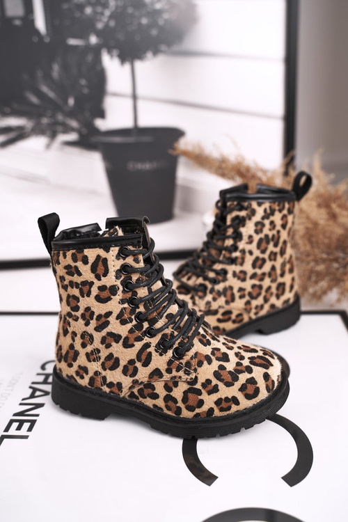 Чоботи дитячі на блискавці леопардові Dafne