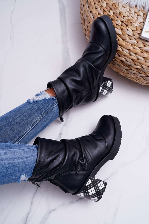 Жіночі шкіряні черевики Maciejka чорні 04216-01